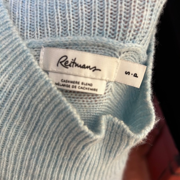 Reitmans Cashmere Blend light blue sweater size Small - Picture 5 of 9